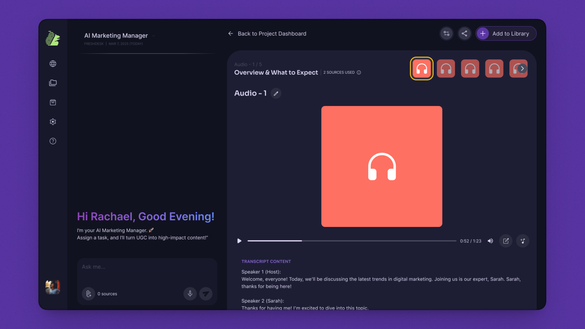 Audio editor flow
